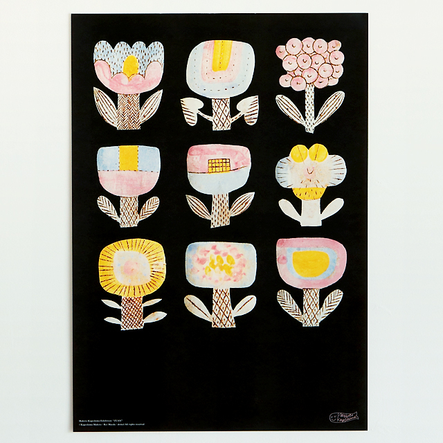 鹿児島 睦/ZUAN & ZOKEI/図案ポスター(B3)/9 FLOWERS(in the dark