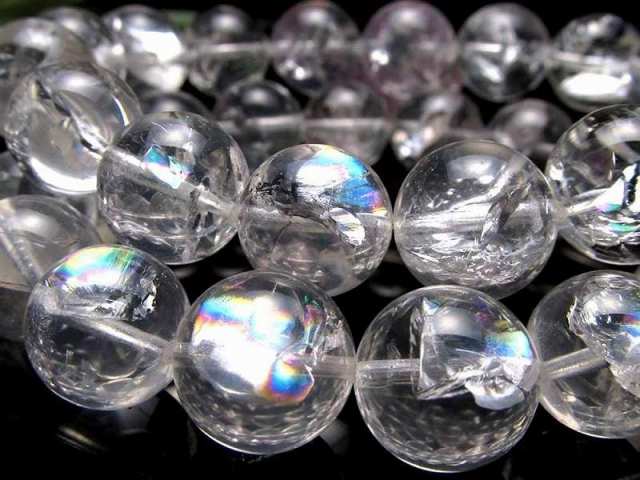 ○透明感抜群【アイリスクォーツ（虹入り水晶）ブレスレット】10mm
