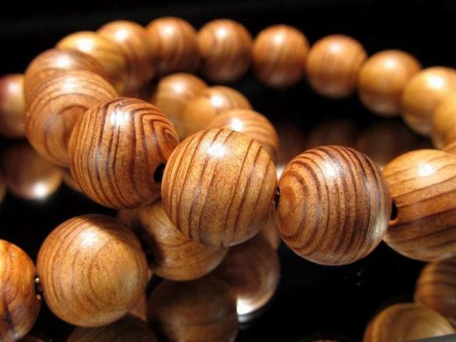 正規品 世界銘木協会 伊勢神宮御山杉大貴珠 ブレスレット 12.5mm-13mm