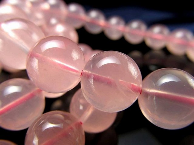 AA+ ディープローズクォーツ ブレスレット 12.5mm-13mm×16珠前後