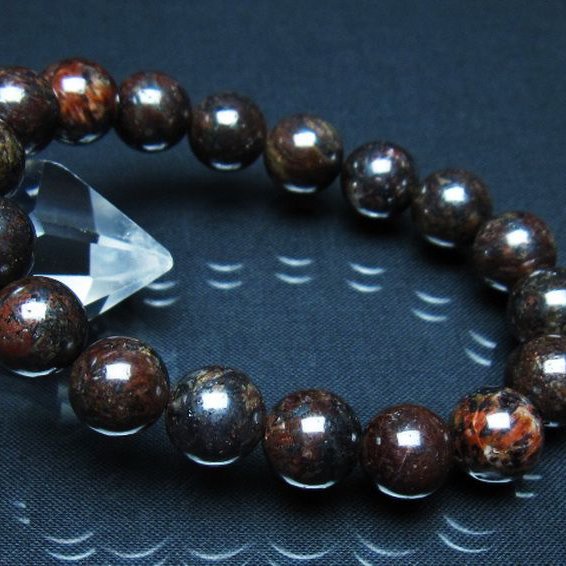 コンドライト「サハラNWA869隕石」 ブレスレット 11mm [t352-1881]