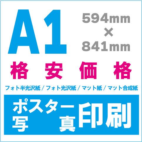 ポスター/写真印刷A1 大判出力のディーコップス