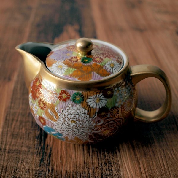 送料無料】 湯呑 ポット急須 金花詰 セット / 湯のみ 急須 ポット 日本