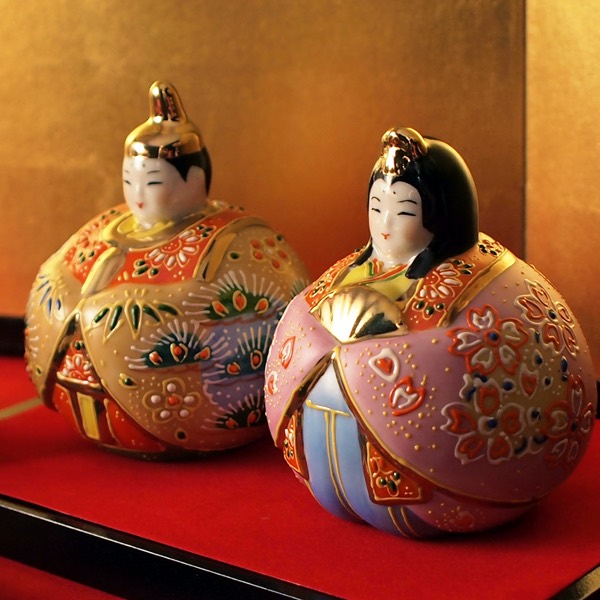 名入れ木札無料】 【送料無料】 玉雛人形 桜盛 3号 台・敷物・立札