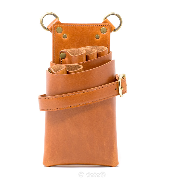 シザーケース5丁用 栃木レザーヌメ革S02-5 | dete