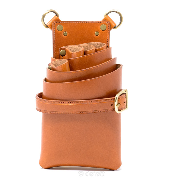 シザーケース5丁用 イタリアンレザー/栃木レザー/ブライドルレザー