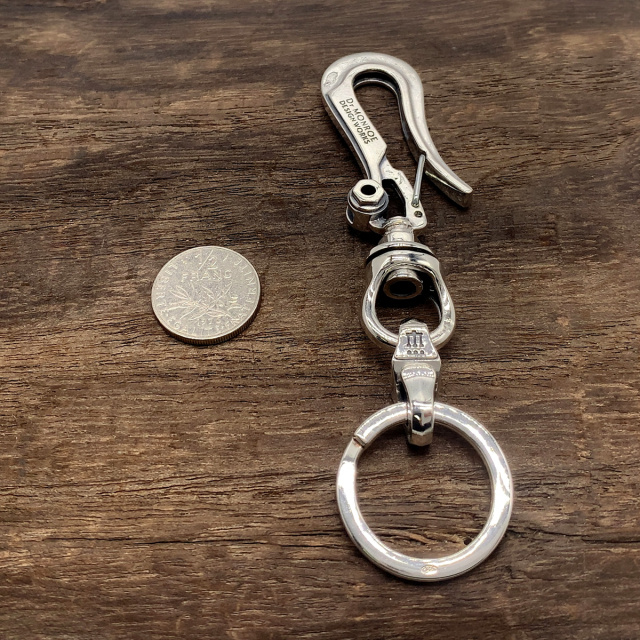 メカニカルメンズシルバーキーリング KC-04-SV