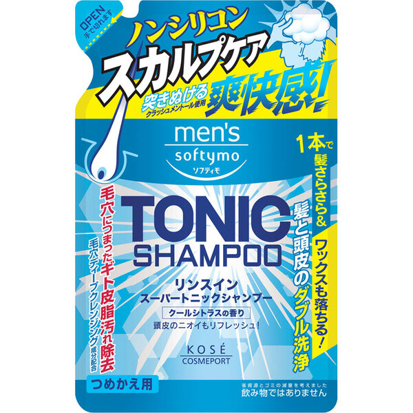 メンズ ソフティモ リンスイン スーパートニックシャンプー つめかえ 400mL