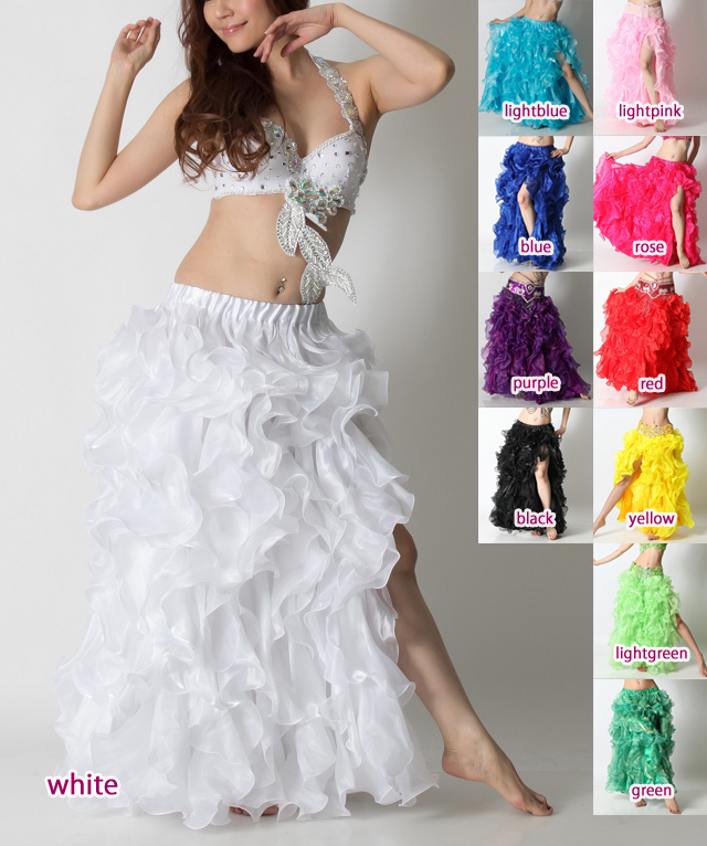 ベリーダンス発表会用スカート ゴージャスフリルスカートD35（11