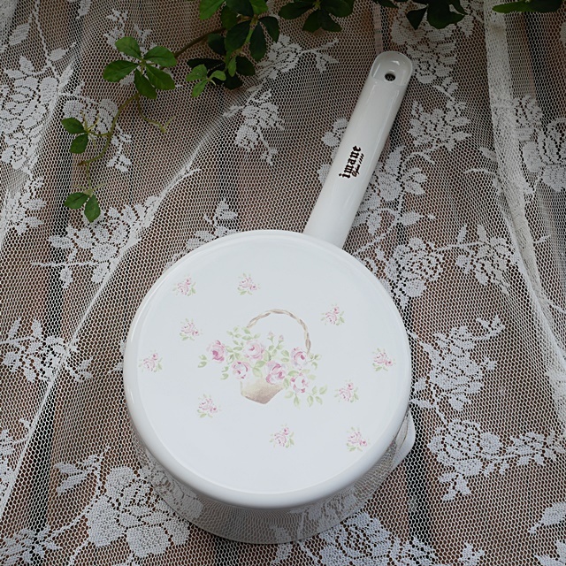イマン ローズバスケット 両口ミルクパン【イマン＆マニー薔薇の雑貨の