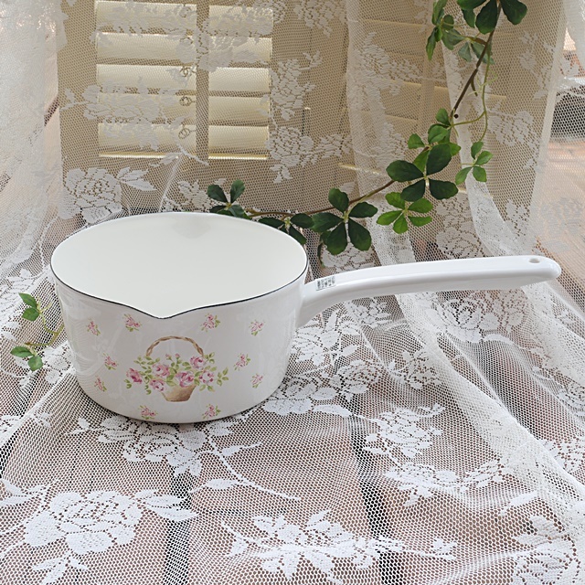 イマン ローズバスケット 両口ミルクパン【イマン＆マニー薔薇の雑貨の