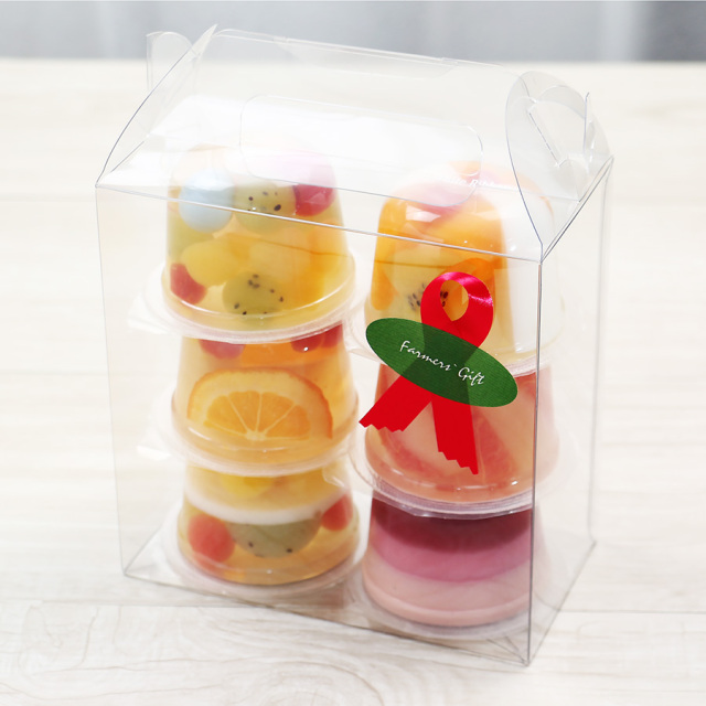 軽井沢ファーマーズギフトの ミックスゼリー6個セット（クリアケース入）