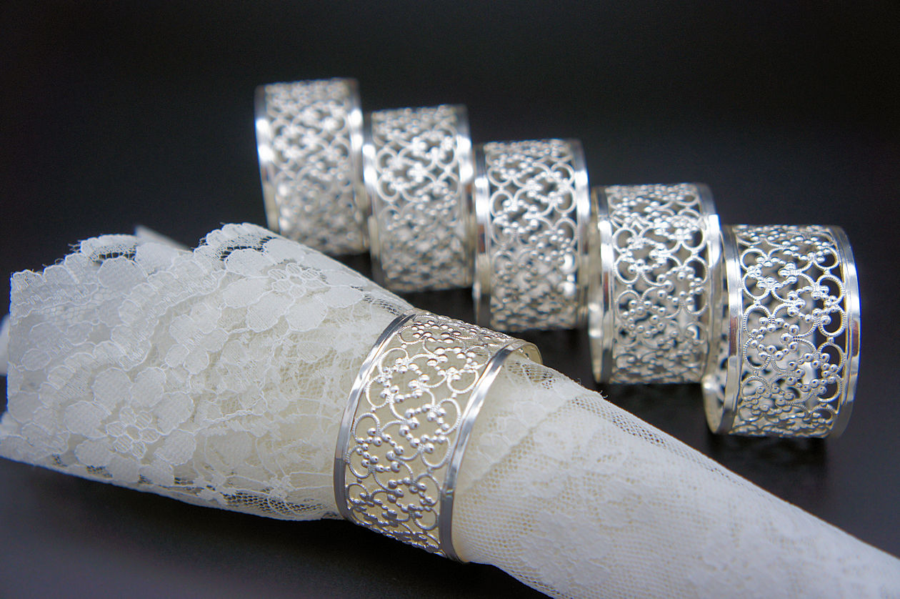 シルバープレート ナフキンリング 6個セット 英国アンティークと