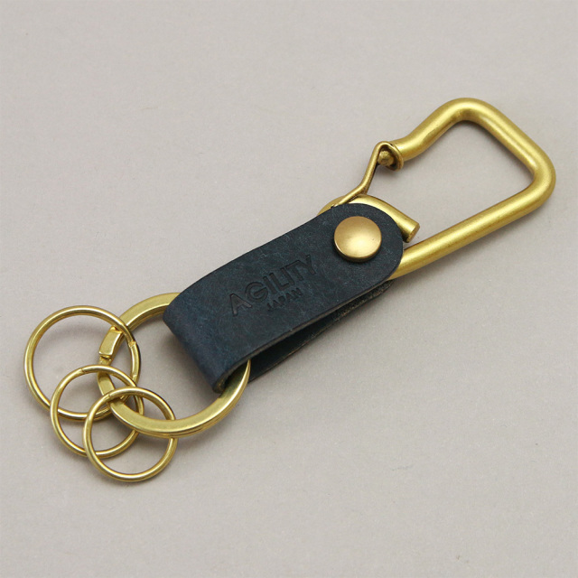 ブローシュ』(全4色)プエブロ/着脱に便利なカラビナに レザーを