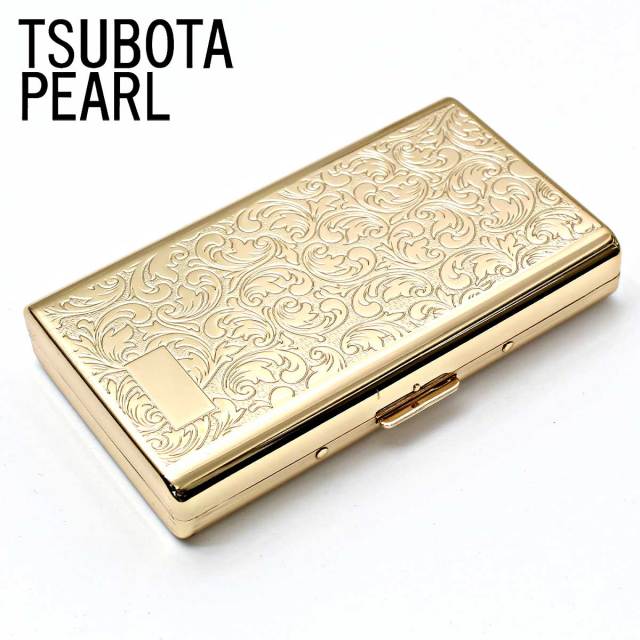坪田パール シガレットケース カジュアルメタルゴールドアラベスク 14