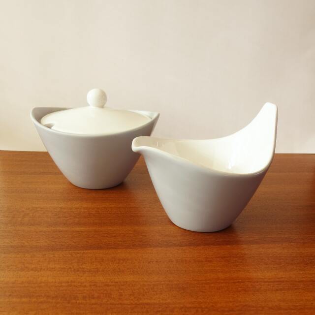 ヴィンテージ陶器シュガー＆クリーマー｜北欧家具アンバーデザイン