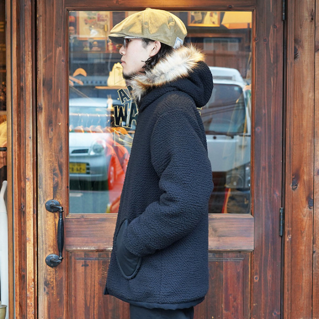 NJ-2401 /「BOA COAT / BLACK」ボアコート