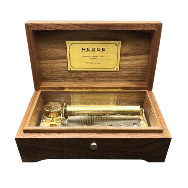 REUGE メカニカルミュージックボックス 花のインレイ REUGE メカニカル