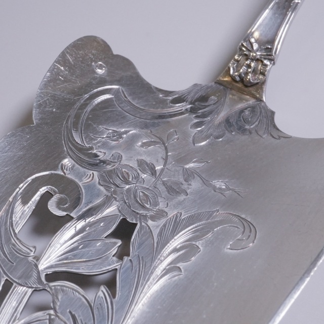 フランス 1800年代 シルバー 純銀製ケーキサーバー