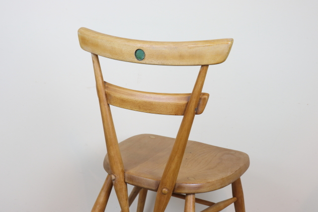 イギリス アーコール社 ercol スタッキングチェア グリーンドット ち1-7