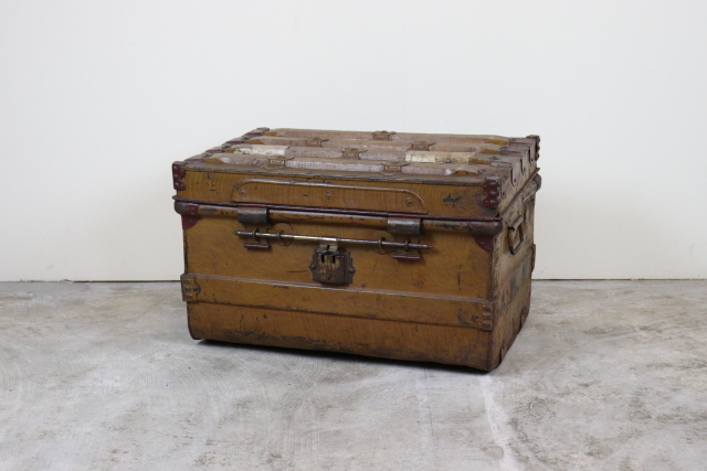 スチールボックス トランク アンティーク イギリス製 ち9-1