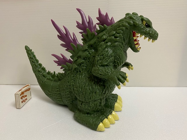 大型☆トヨタ カローラ店☆ゴジラ☆ソフビ人形 貯金箱 体長 33