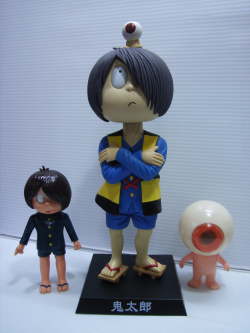 ゲゲゲの鬼太郎 首ふり ソフビ人形 大 28．5cm 280g 版権有