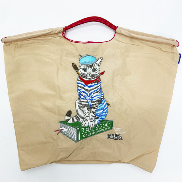 【ボールアンドチェーン】Chacottコラボ　CATトート　ブルー　Ｌサイズ 新品未開封【Ball＆Chain×Chacott】CatトートバッグMアイアンブルー