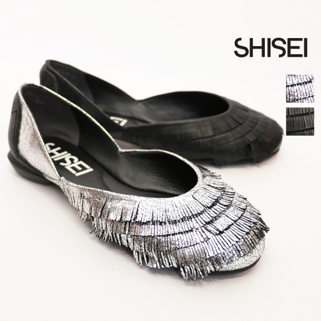 SHISEI シセイ 61042R フリンジセパレートバレエシューズ メタリック