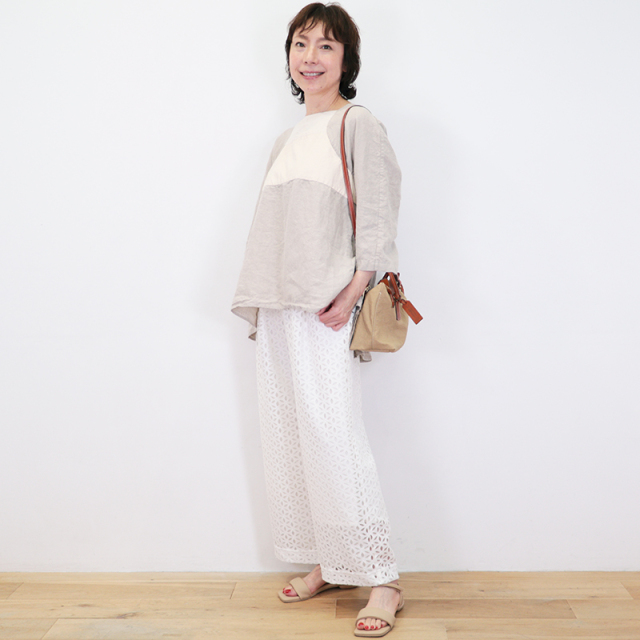 Veritecoeur ヴェリテクール VC-2610 リネンバックギャザートップス