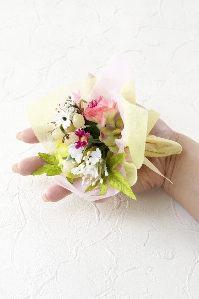 造花ミニ花束・お買い得アソートセット】手のひらブーケ10束セット
