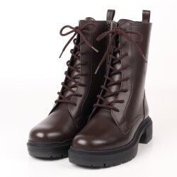 OUTLET】BARCLAY（バークレー）厚底レースアップブーツ キャメル