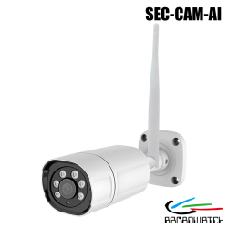 ブロードウォッチ AI認識機能付き防犯カメラ SEC-CAM-AI（返品不可）