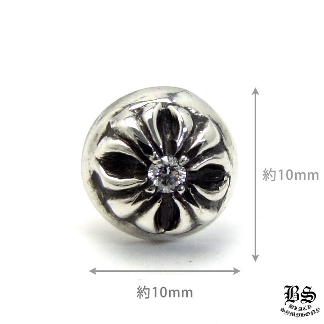 クロムハーツクロスボールスタッドwithダイヤモンド（ピアス）|クロム