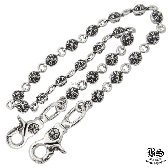 クロムハーツクロスボールウォレットチェーン#22クリップショート