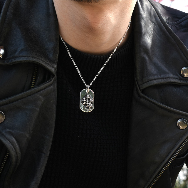 クロムハーツレイズドセメタリークロスドッグタグ(スモール)|クロム