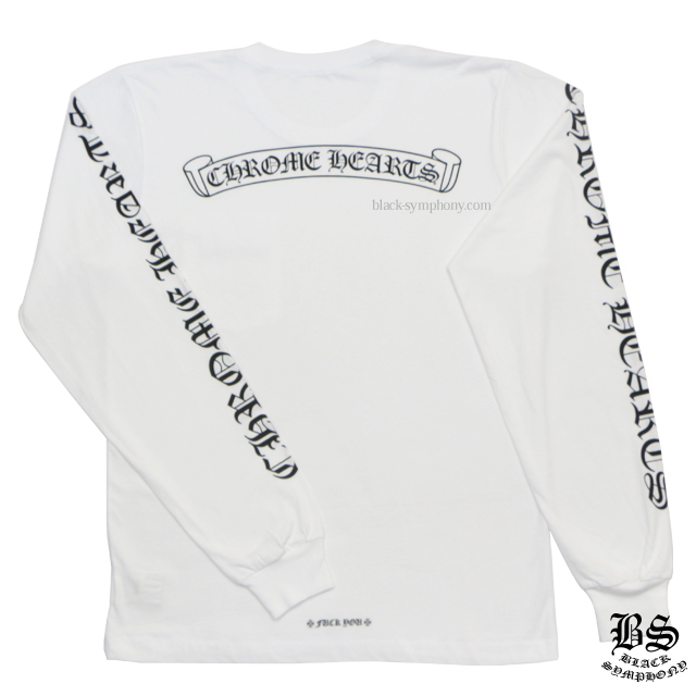 クロムハーツロングTシャツスクロールラベルホワイト|クロムハーツ通販