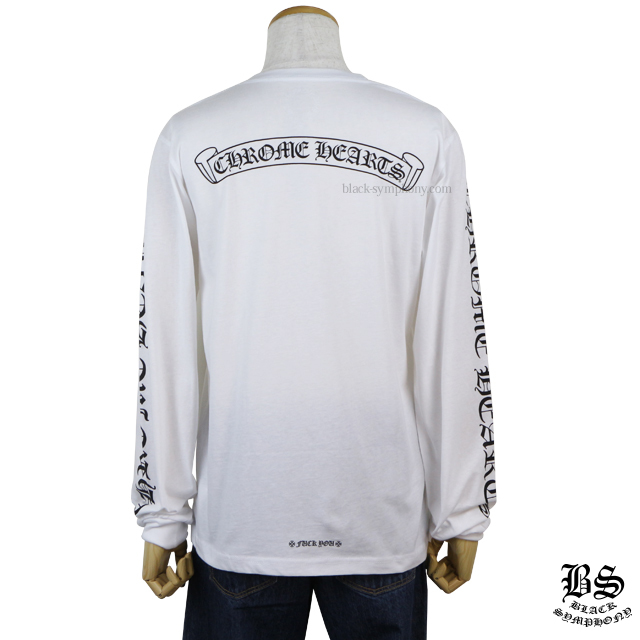 クロムハーツロングTシャツスクロールラベルホワイト|クロムハーツ通販