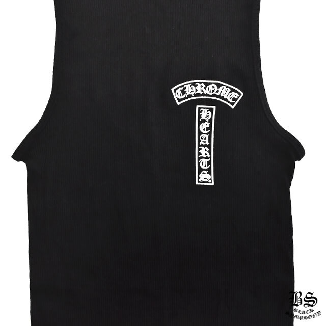 chromehearts】クロムハーツタンクトップ Tバー＆クロス ブラック