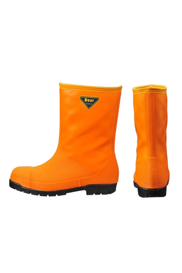 40℃対応 冷凍倉庫用防寒長靴NR031オレンジ 日本製【シバタ工業】防寒