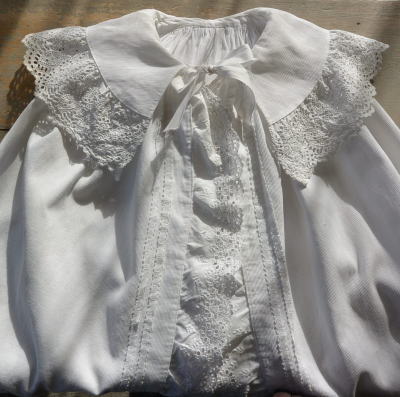 E-700 フランスアンティークベビーケープ/チャイルドケープ 手刺繍