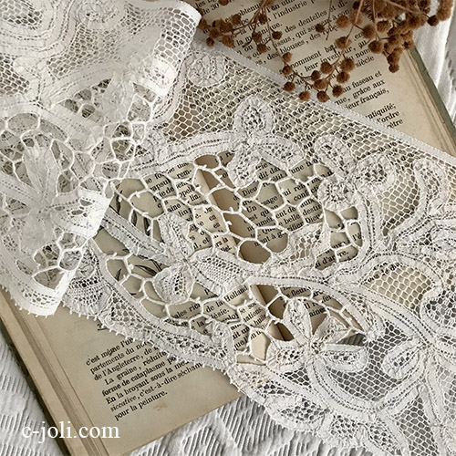 日本発送】L2688 イタリアアンティークレーストリム/テープレース