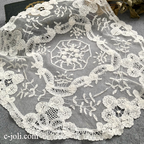 パリ発送】L2875 フランスアンティークレースマット/テーブルセンター