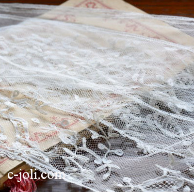 日本発送】L2656 フランスアンティークレーストリム/テープレース