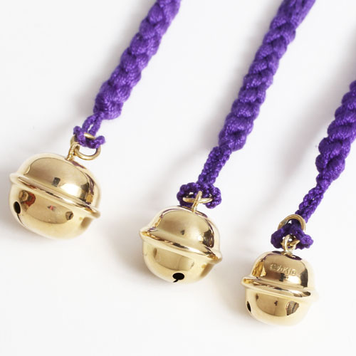 送料無料】【日本製】18金/K18/18金 ストラップ/根付 金の鈴/ベル