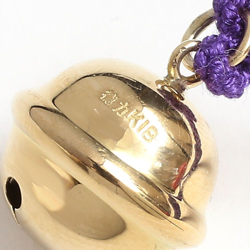 送料無料】【日本製】18金/K18/18金 ストラップ/根付 金の鈴/ベル