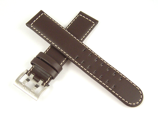 ハミルトン純正ベルト/20mmカーキパイロットクオーツ42mm用ダーク