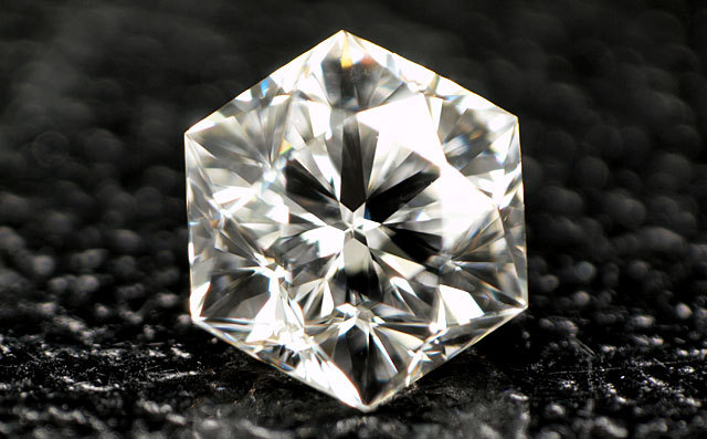 6角形 】天然ダイヤモンド ルース(裸石) 0.210ct, Dカラー, VS-1, 74