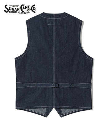 SUGAR CANE シュガーケーン ブルーデニム|ワークベスト『11oz. BLUE