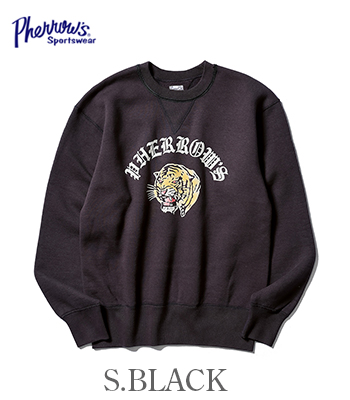 PHERROW'S フェローズ トップ杢|両Vガゼット|クルーネック|スウェット